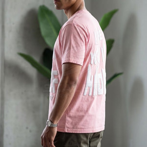 T-shirt streetwear confortable à coupe ample en mélange polyester/coton de qualité supérieure, séchage rapide, doux et respirant pour homme - Product Image 3