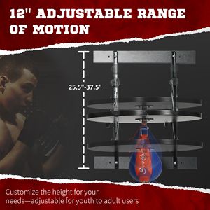 Piattaforma da Parete per Sacco da Boxe da 10 Pollici, Nera, Regolabile con Rotazione a 360 Gradi, Strumento di Allenamento di Qualità - Product Image 4