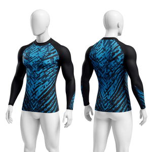 Maillot de bain à manches longues pour homme, respirant, anti-UV, avec logo sur le devant - Product Image 2