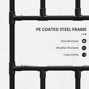 Arco da Giardino in Metallo Alto 2,4 m con Rete per Piante Rampicanti (Cetrioli e Altre Piante Rampicanti) - Recinzioni e Cancelli da Giardino - Product Image 4