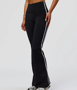 OEM Wholesale Direct Factory Custom Logo Soft High Waisted Yoga <b>Leggings</b> <b>Flare</b> Pants for Athletic Running Women's <b>Leggings</b> - Product Image 5