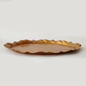 ถาดตกแต่งรูปวงรีชุบทอง ดีไซน์ร่วมสมัย ชิ้นเดียว - Product Image 1
