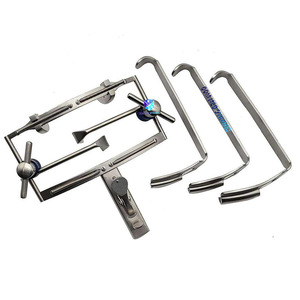 Retractor bucal manual de acero inoxidable con 3 lamas para la lengua, instrumento quirúrgico dental reutilizable para cirugía oral, venta al por mayor - Product Image 1