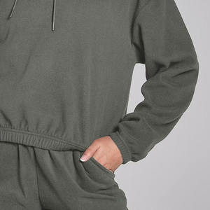 Sweat-shirt à capuche surdimensionné en coton épais de qualité supérieure pour femme, épaules tombantes, manches longues, personnalisable, idéal pour l'hiver - Product Image 6
