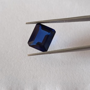 Zafiro Azul Sintético Corte Esmeralda, Gema Suelta de Alta Claridad, Piedra Premium para Joyería, Grado de Exportación, Fábrica OEM - Product Image 4