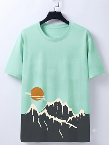Custom Design High Quality Digital Printing Front Custom Regular Fit Formal <b>Men</b> T-Shirts Polyester Cotton Knitted Anti-Wrinkle - Product Image 5