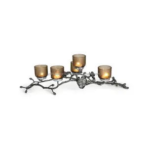 Handcrafted Luxury Metal Candlestick Holder Modern <b>Storage</b> Christmas Wedding <b>Home</b> Office <b>Organization</b> Zahid Exports India - Product Image 5