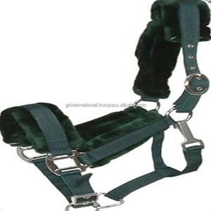 Cabestros ajustables personalizados OEM para caballos, de nailon suave y resistente, acolchados con neopreno tipo gofre antirozaduras en la parte superior de la cabeza y la nariz. - Product Image 2