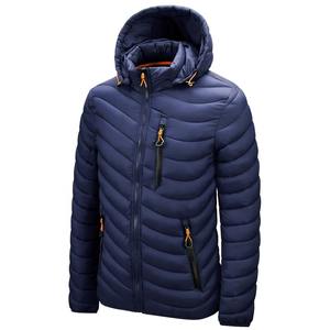 Veste d'hiver rembourrée en duvet avec capuche, légère et chaude, en nylon, pour homme, avec logo personnalisé, pour l'extérieur - Product Image 6