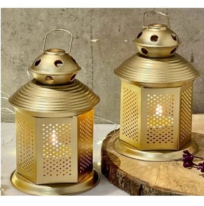 Lámpara de mesa hecha a mano de calidad premium estilo nique para decoración del hogar y balcón, juego de 2 faroles colgantes para velas. - Product Image 6