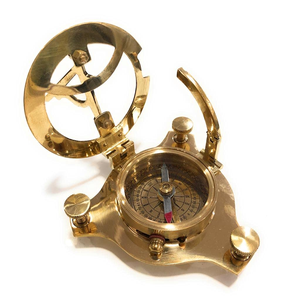 Boussole solaire en laiton, instrument de navigation nautique vintage, style antique, boussole marine décorative pour la maison, le bureau, la navigation - Product Image 6
