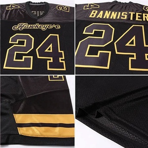 New High Quality Stock Embroidered Stitched Plus Size Rugby Uniform Green Breathable American Football Jersey Uniform - Product Image 2