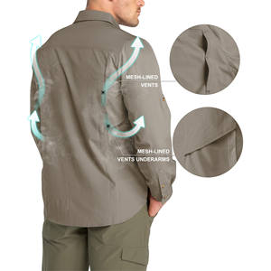 เสื้อเดินป่าสำหรับผู้ชาย ออกกำลังกาย แห้งเร็ว น้ำหนักเบา เสื้อวิ่ง เสื้อเดินป่า 100% โพลีเอสเตอร์ เสื้อเดินป่าสำหรับผู้ชาย - Product Image 2