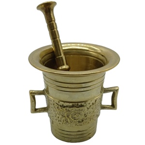 Gold mortar and pestle elegant design <b>for</b> home restaurant kitchen accessories <b>herb</b> & spice tools granite medicine <b>grinder</b> masher - Product Image 1