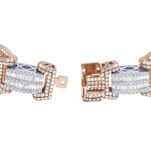 สร้อยข้อมือฮิปฮอป Iced Jewelz แบบ Cuban Miami ขนาด 20 มม. ประดับเพชรโมอิสซาไนต์ทรง Brilliant Cut คุณภาพ D VVS เงินแท้ 925 ชุบทอง - Product Image 3