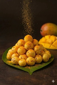 Roasted & Flavoured Makhana Fox Nuts Mango Tangy Fruit-Flavoured Healthy <b>Snack</b> Made in India 90 Gms Pack - Product Image 2