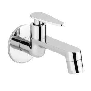 Grifo de latón cromado de cuerpo largo para lavadora, grifo de pared para lavabo de baño, mezclador de cocina de agua fría y caliente - Product Image 3