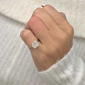 2 Carat <b>Cushion</b> Cut Lab Grown Diamond <b>Ring</b> for Women | Luxury Solitaire Engagement <b>Ring</b> | Elegant Bridal <b>Wedding</b> Jewelry - Product Image 1
