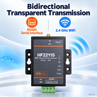 HF2211 WiFi Ethernet MQTT TCP/IP Konverter Serial Modbus IoT Gateway Dua Arah Transparan RTU DTU RS232 Komunikasi Jaringan