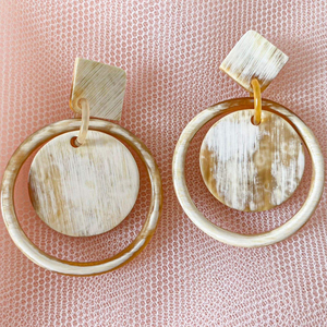 Último Diseño ZEHRA INDUSTRIES, Pendientes de Moda Hechos a Mano con Cuerno de Búfalo Pulido, Resistentes al Agua, para Chicas con Estilo - Product Image 2