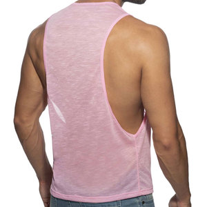 Custom Design New Arrival Blank Seamless Tank Top <b>Men</b> Knit Material Quick Dry Muscle Athletic Summer Gym Wear Vest <b>Singlet</b> - Product Image 3
