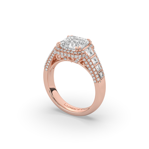 แหวนเพชรทรง Asscher Step Cut น้ำหนัก 4.16 กะรัต ทอง 14K ดีไซน์หรูหรา น้ำหนักเบา เหมาะสำหรับเป็นของขวัญวันครบรอบ เครื่องประดับชั้นดี - Product Image 5