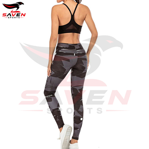 Top Selling Eco Friendly Newest Design Full Length Polyester Spandex Fabric Custom Made Sublimated Printed Women Leggings - Product Image 4