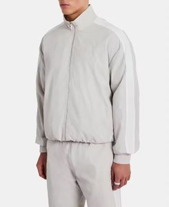 Custom <b>Men's</b> Plus Size <b>Summer</b> Short <b>Jacket</b> Jogger Set Two-Piece Zipper Track Suit OEM Polyester Windbreaker Breathable Quick Dry - Product Image 2