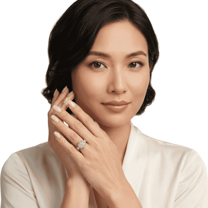 แหวนเพชรแท้ 1.40 กะรัต ทรงกลม เพชรธรรมชาติสีขาว แหวนหมั้น แหวนแต่งงานสำหรับผู้หญิง เงินแท้ 925 เครื่องประดับคุณภาพสูง - Product Image 4