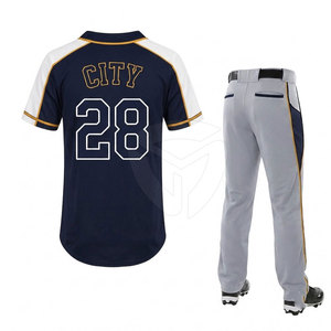Uniforme de baseball personnalisé pour hommes, maillot à boutons et pantalon assorti, vêtements de sport légers pour l'entraînement et la compétition - Product Image 2