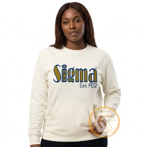 เสื้อผ้าฝ้ายฟลีซคุณภาพสูงสำหรับผู้หญิง ปักลาย Sigma Gamma Rho สำหรับฤดูใบไม้ร่วง/ฤดูหนาว  แบบสั่งทำพิเศษ เป็นมิตรกับสิ่งแวดล้อม ระบายอากาศได้ดี - Product Image 1