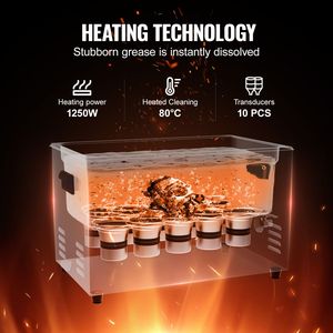 Nettoyeur à ultrasons numérique 30L 600W, machine de nettoyage industrielle à ultrasons avec mode dégazage et mode doux, fréquence 40kHz - Product Image 2