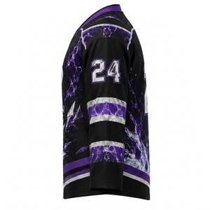 Maillot de hockey personnalisé en gros, nom du joueur, numéro, logo, impression numérique, 100% polyester, maille respirante, séchage rapide, pour adultes - Product Image 5