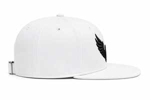 Premium White <b>Snap</b> back <b>Cap</b> with 3D Eagle Embroidery White Cotton <b>Snap</b> back <b>Cap</b> Unisex White Adjustable <b>Snap</b> back <b>Cap</b> - Product Image 3