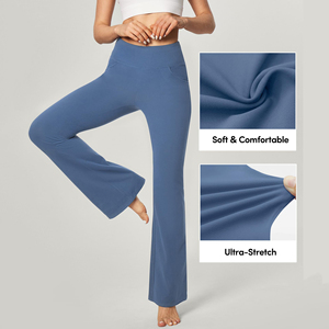 New Design High Quality Lightweight Women Flare <b>Legging</b> Quick Dry Women Flare <b>Legging</b> Breathable Women Flare <b>Legging</b> For Sale - Product Image 4