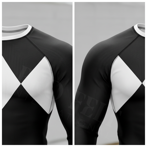 Haut de compression moulant personnalisé en polyester à taille haute élastique et manches longues pour la gym et la course, vente en gros OEM, Rash Guard - Product Image 4