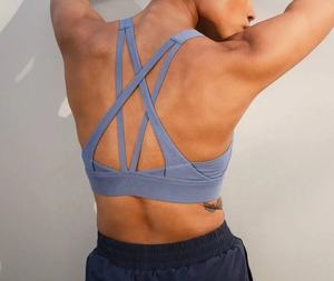 Hot Sale Custom Stretchy Lightweight Back <b>Cross</b> Strap Fitness Crop <b>Top</b> Training Sports Gym Workout Women's Yoga Bra - Product Image 5