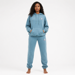 Conjunto Deportivo para Mujer con Efecto Desgastado, Sudadera con Capucha y Pantalones a Juego, Tela de Primera Calidad para Venta al Por Mayor - Product Image 1