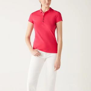 เสื้อโปโลคอปกตัดสีสำหรับผู้หญิง เสื้อโปโลชายเสื้อผ่าข้างสำหรับผู้หญิง เสื้อโปโลชายเสื้อโค้งสำหรับผู้หญิง เสื้อโปโลทรงยาวสำหรับผู้หญิง - Product Image 6