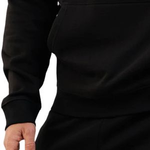 Sudadera con Capucha Negra para Hombre, Informal, de Forro Polar, Manga Larga, Deportiva, para Gimnasio, Ropa de Calle, Sudadera de Moda de Invierno - Product Image 5