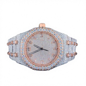 Reloj de Pulsera de Cuarzo de Lujo Deportivo y Elegante de Acero Inoxidable de 41 mm con Esfera de Piedras Brillantes para Bodas - Product Image 1