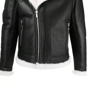Custom Made XL Genuine Leather Motorbike Jacket Casual Zipper Closure Waterproof Windproof Printed Winter Full Grain Leather - Product Image 2