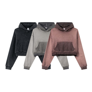 Sudadera con Capucha para Mujer, Estilo Urbano, de Felpa Regular, Transpirable, Resistente al Viento, con Impresión de Serigrafía Personalizada, Lavado Ácido - Product Image 6