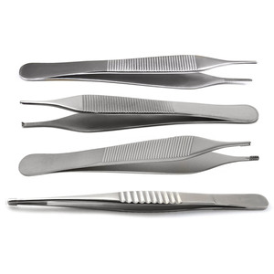 Pinces à coton dentaire, pinces à tissus, pinces chirurgicales de dissection en acier inoxydable à pointe dentelée, ensemble d'instruments manuels CE - Product Image 2
