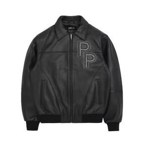 Chaqueta de Motociclista de Cuero con Logotipo Personalizado de Alta Calidad, Diseño de Moda Nuevo para Hombre, Invierno, Impermeable, Transpirable, con Cierre, Casual - Product Image 1