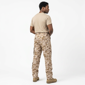 <b>Men</b> Desert Camouflage Tactical Pants Polyester Breathable Multiple Pockets Zipper Fly High Waist Workwear Style Summer - Product Image 3