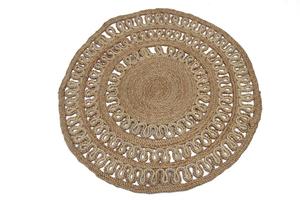 Set de table rond en jute tressé, en corde de coton, antidérapant, pour la maison, la salle à manger, les pique-niques en plein air, fabriqué au Bangladesh - Product Image 2