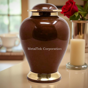 Urnes funéraires en laiton noir de qualité supérieure, couleurs personnalisées, urnes commémoratives pour adultes, urnes décoratives en métal pour cendres, urnes funéraires - Product Image 3