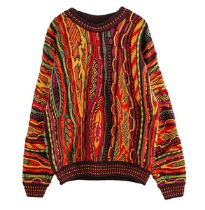 Vente en gros de Offre Spéciale de haute qualité Couleurs personnalisées tendance Pull tricoté pour femmes colorées vintage Pull à col rond - Product Image 1