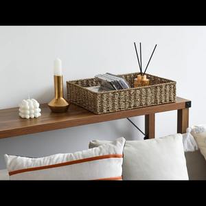 Rustic <b>rectangular</b> seagrass <b>basket</b> Handmade <b>Storage</b> <b>Basket</b> Wholesale eco-friendly Made in Vietnam - Product Image 4